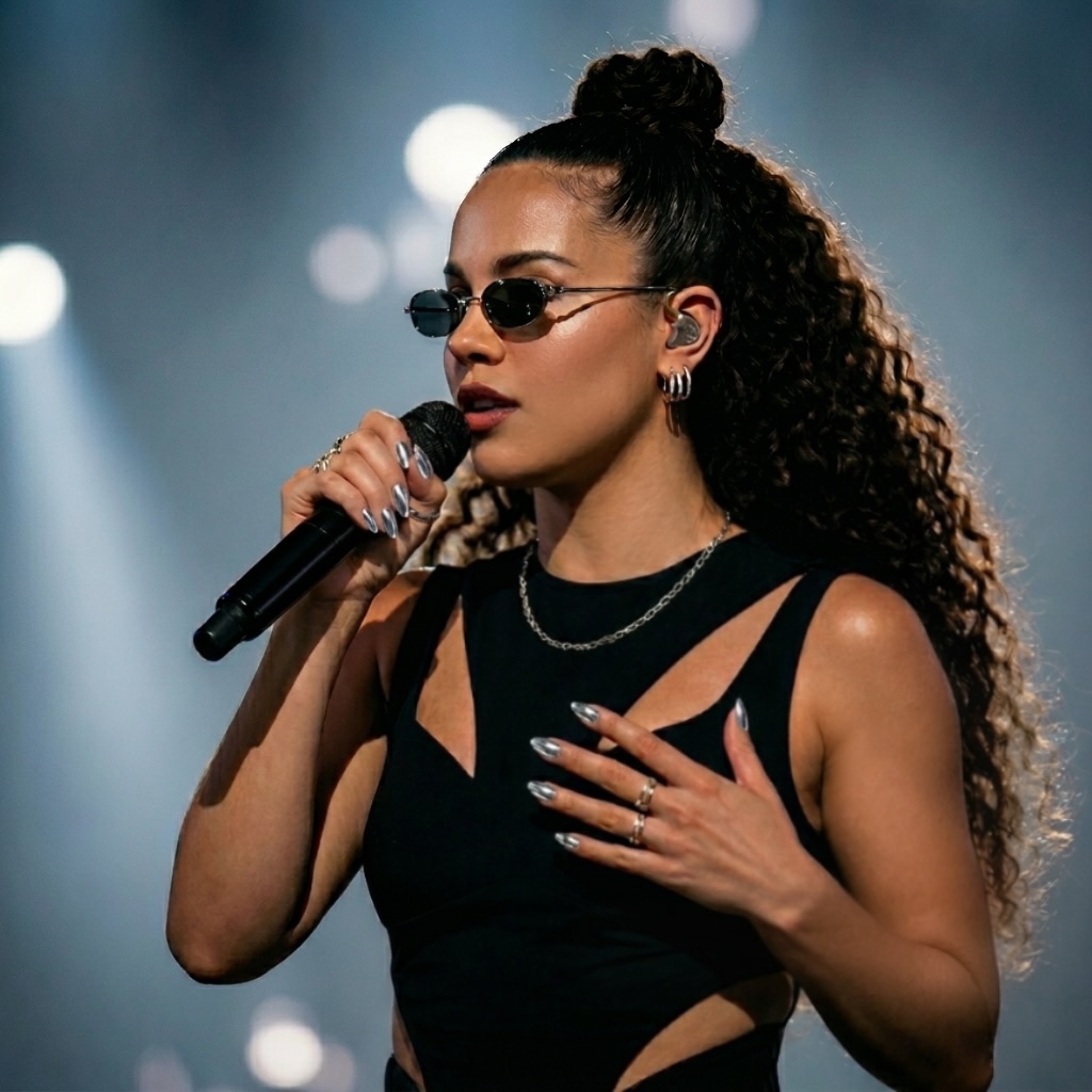 XIIVAH performing live with a microphone